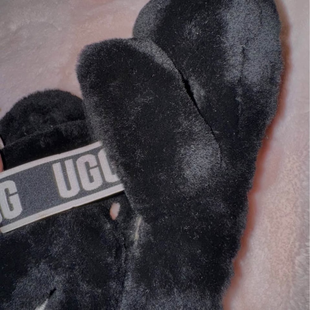 Black UGG slides